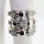 TRENDY LADY'S RING 0.40CTs DIAMOND 18KT SOLID WHITE GOLD 14.10 GRAMS
