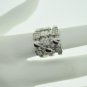 TRENDY LADY'S RING 0.40CTs DIAMOND 18KT SOLID WHITE GOLD 14.10 GRAMS