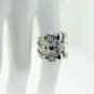 TRENDY LADY'S RING 0.40CTs DIAMOND 18KT SOLID WHITE GOLD 14.10 GRAMS