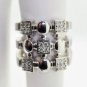 TRENDY LADY'S RING 0.40CTs DIAMOND 18KT SOLID WHITE GOLD 14.10 GRAMS