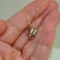 Estate 14 kt Gold Diamond Trinity Pendant on Chain