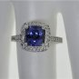 MAGNIFICENT 3.60 CT DIAMOND AND TANZANITE 14K GOLD COCKTAIL RING