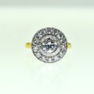 ESTATE 1.60 CT DIAMOND RING IN 14 KT WITE GOLD