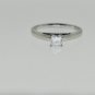 0.33 CT PRINCESS-CUT DIAMOND SOLITAIRE CATHEDRAL RING IN 14 KT WHITE GOLD