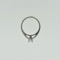 0.33 CT PRINCESS-CUT DIAMOND SOLITAIRE CATHEDRAL RING IN 14 KT WHITE GOLD