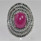 Estate Ruby & Diamond 14 kt Gold Cocktail Ring