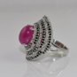 Estate Ruby & Diamond 14 kt Gold Cocktail Ring