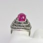 Estate Ruby & Diamond 14 kt Gold Cocktail Ring