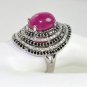 Estate Ruby & Diamond 14 kt Gold Cocktail Ring