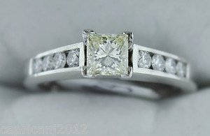0.85CT DIAMOND ENGAGEMENT RING 14KT SOLID WHITE GOLD