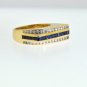 EYE CATCHING 1.50 CT DIAMOND AND SAPPHIRE LADY'S ESTATE RING IN 14KT GOLD