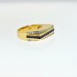 EYE CATCHING 1.50 CT DIAMOND AND SAPPHIRE LADY'S ESTATE RING IN 14KT GOLD