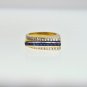 EYE CATCHING 1.50 CT DIAMOND AND SAPPHIRE LADY'S ESTATE RING IN 14KT GOLD
