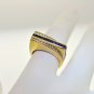 EYE CATCHING 1.50 CT DIAMOND AND SAPPHIRE LADY'S ESTATE RING IN 14KT GOLD