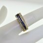 EYE CATCHING 1.50 CT DIAMOND AND SAPPHIRE LADY'S ESTATE RING IN 14KT GOLD