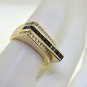 EYE CATCHING 1.50 CT DIAMOND AND SAPPHIRE LADY'S ESTATE RING IN 14KT GOLD