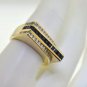 EYE CATCHING 1.50 CT DIAMOND AND SAPPHIRE LADY'S ESTATE RING IN 14KT GOLD