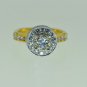 TRENDY 2.35 CT DIAMOND ENGAGEMENT RING IN 18K 2 TONE GOLD