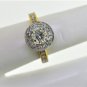 TRENDY 2.35 CT DIAMOND ENGAGEMENT RING IN 18K 2 TONE GOLD