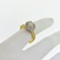 TRENDY 2.35 CT DIAMOND ENGAGEMENT RING IN 18K 2 TONE GOLD
