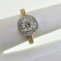 TRENDY 2.35 CT DIAMOND ENGAGEMENT RING IN 18K 2 TONE GOLD