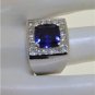 NEW 18KT MENS RING WITH 9.93 CT DIAMOND AND TANZANITE