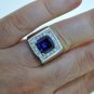 NEW 18KT MENS RING WITH 9.93 CT DIAMOND AND TANZANITE
