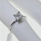 SOLITAIRE 0.70CT DIAMOND PRINCESS CUT SET IN SOLID PLATINUM