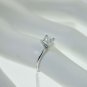 SOLITAIRE 0.70CT DIAMOND PRINCESS CUT SET IN SOLID PLATINUM