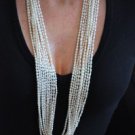 Estate 10 Strand Cultured Pearls Necklace 36 inches, with 14 kt Gold Lock.