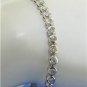 STUNNING 4 CT DIAMOND BEZEL SET 14KT GOLD TENNIS BRACELET