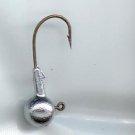 10 HAND POURED ROUND HEAD JIG-TAPERED BARB COLLAR