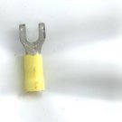 100 QUICK CABLE 10-12 GAUGE WIRE, YELLOW VINYL 3/16" FORK TERMINALS