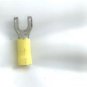 100 QUICK CABLE 10-12 GAUGE WIRE, YELLOW VINYL 3/16" FORK TERMINALS