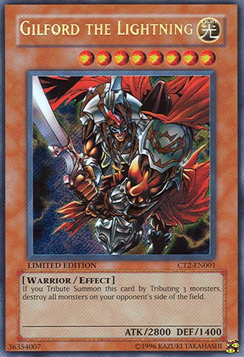 Limited Edition GILFORD THE LIGHTNING Holofoil Ct2-En001 FREE SHIPPING