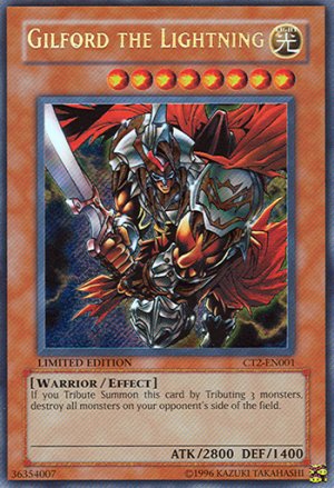 Limited Edition GILFORD THE LIGHTNING Holofoil Ct2-En001 FREE SHIPPING