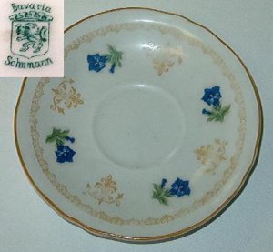 Schumann Bavaria round ceramic dish - Rare Pattern