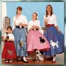 McCall's 7253 - swing At the Hop - 50's - poodle skirt MP31 Child 3-6