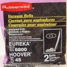 Eureka 6800 / Hoover 45 Rubbermaid Vacuum Belts (2) New