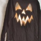 Unisex Kids Jack-o-lantern T-shirt Lg Sleeve Black halloween