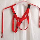 Large 1" Adjustable RED Harness w/ matching leash