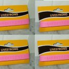 Lot of 4 sayings bracelets / wristbands Rare to find in bubblegum pink Youth