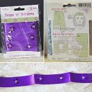 Offray Trims 'n' Trinkets 1" Purple Embellishment Tape w/ Jeweled Flowers 2 pack