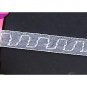 Fashion Trim 1" wide x 36" White sheer w/ beads - 2 packs