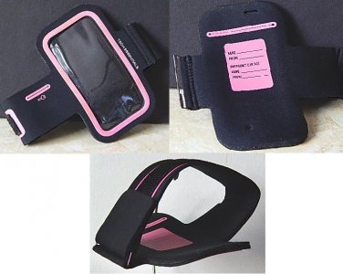 Tech Essentials Motion Armband for iPhone 4/4S Black & Hot Pink Sports Running