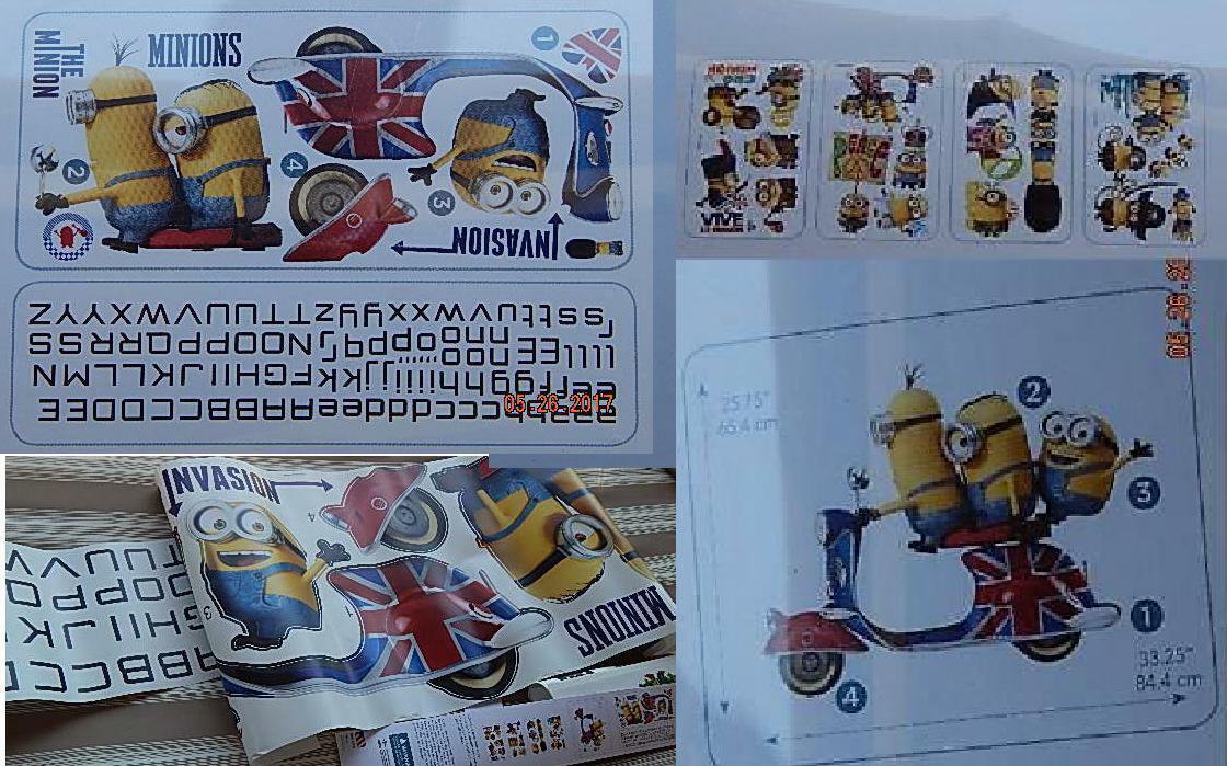 Minions The Movie Peel and Stick Wall Decals Stickers Wall Treatments 16 Count