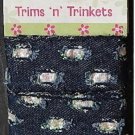 Offray Trims 'n' Trinkets 1.5" x 6 ft Dk Demin & Pink Embellishment Tape w/ glitter