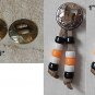 2 Star Conchos 1.5" & 2 Star Conchos 1" w/ H Davidson Color Beads on leather