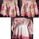 Shrinking Violet Girls Sz. 4T Floral 2-Layer Pleated Skirt Pink Green White