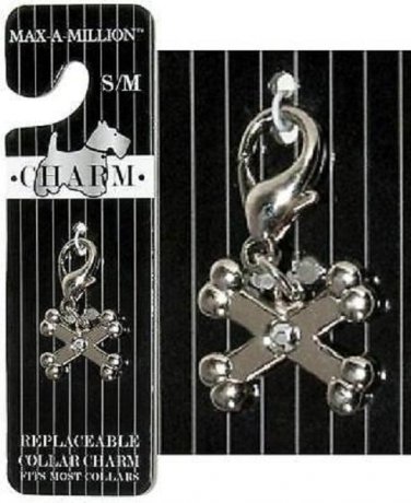 MAX-A-MILLION CROSSBONE Pet COLLAR CHARM New